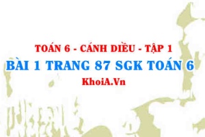 Bài 1 trang 87 SGK Toán 6 tập 1 Cánh Diều